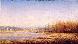 Sanford Robinson Gifford Famous Paintings - Marshes of the Hudson
